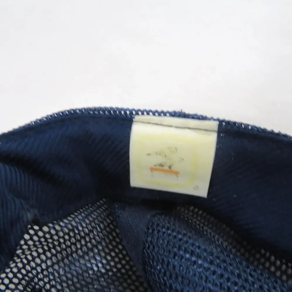 Express Mail Golf Rope Hat Eagle City Moon Graphic Cap Blue White Snapback 1990s